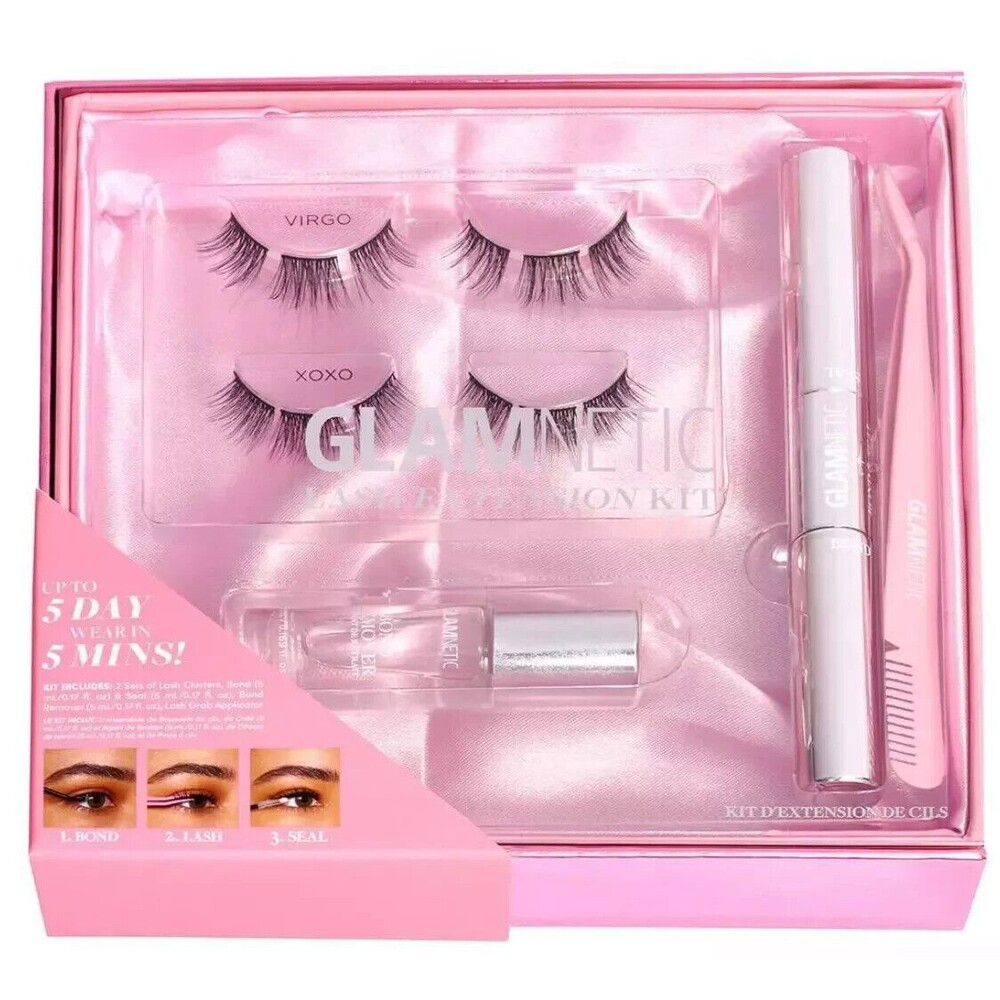 3x Glamnetic : Lash Extension Kit (Natural) Professional At Home False Eyelash